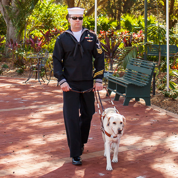“I can’t tell you the difference this dog is making. She gives me safety, confidence; she is able to bring me out of a flashback faster than any human. She gives me comfort – it’s like she takes you out of yourself. I don’t know where I’d be without her right now.” Graduate Paul Utter with Service Dog Ellie